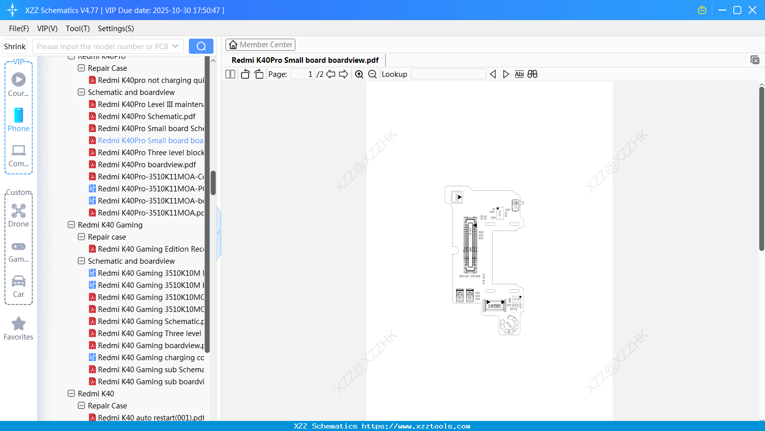 Xiaomi Redmi K40Pro Small Board Boardview